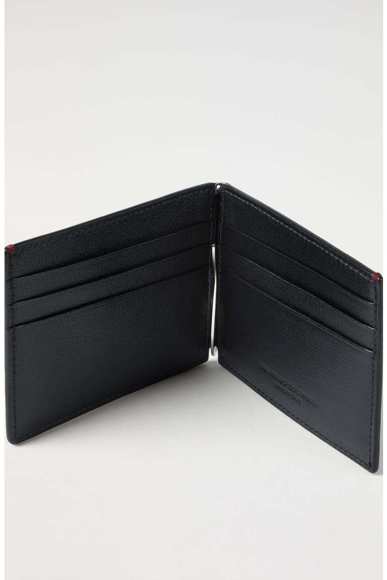 Leather money clip wallet, Alternate, color, Black