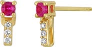 Bony Levy El Mar Gemstone & Diamond Bar Stud Earrings