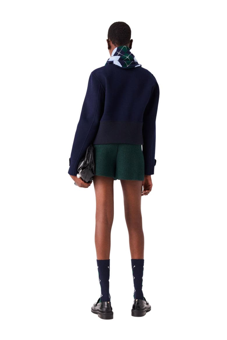Tweed shorts, Alternate, color, Bottle green