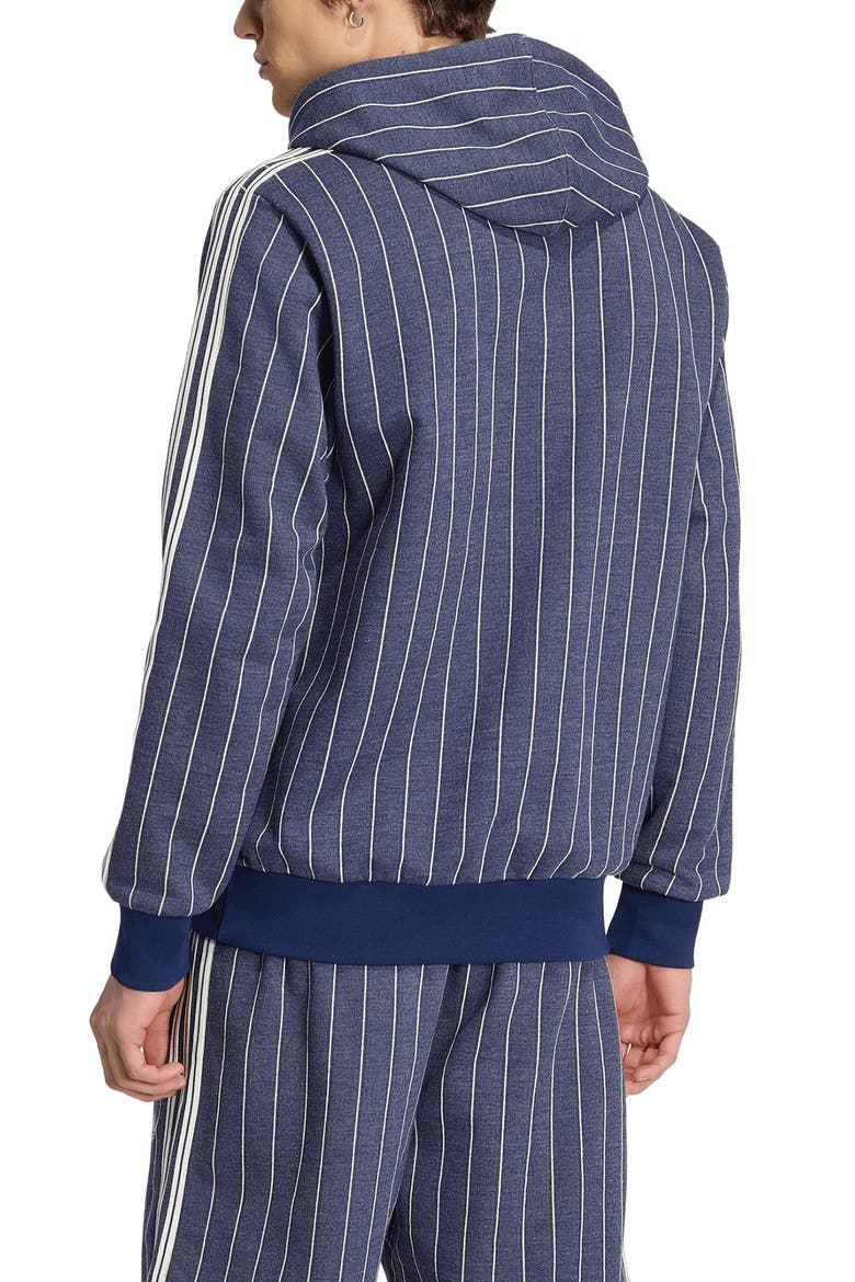 Pinstriped Graphic Hoodie, Alternate, color, NIGHT INDIGO