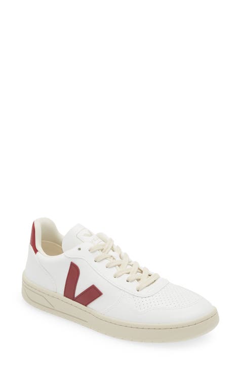 Veja V-10 Hook- and- offers Loop Sneaker White Rouille Leather Kids Size US 12.5 EU 30