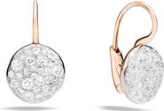 Pomellato Sabbia Diamond Disc Drop Earrings