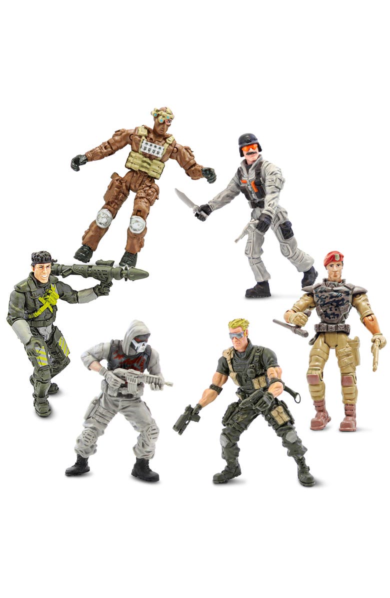 Lanard The Corps! Battle Force 6 Pack Action Figures, 3+, Alternate, color, 