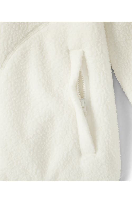 Lands' End Plus Size Half Zip Cozy High Pile Fleece Pullover In Gray
