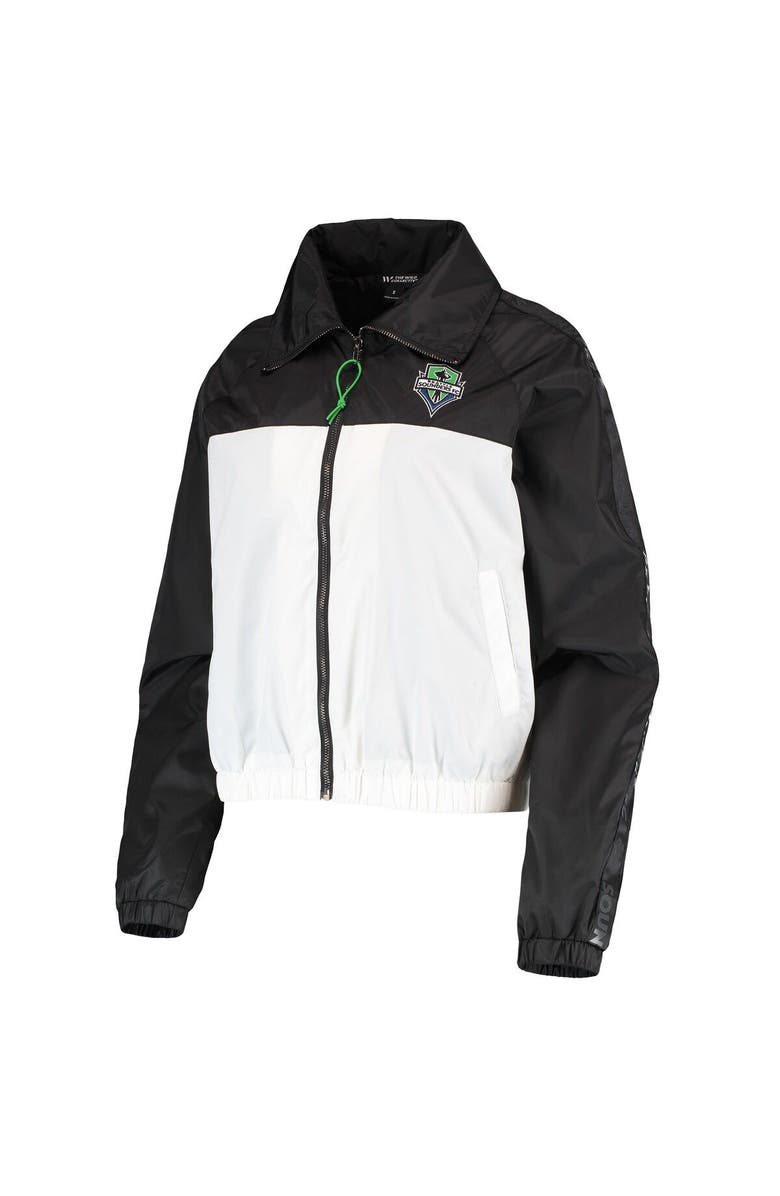 THE WILD COLLECTIVE Women's The Wild Collective Black Seattle Sounders FC Anthem Full-Zip Jacket, Alternate, color, Black