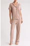 Ribbed Short Sleeve Top & Pants Pajamas