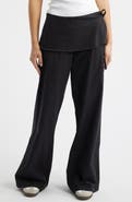 BDG Urban Outfitters Skirted Cotton & Linen Flare Leg Pants