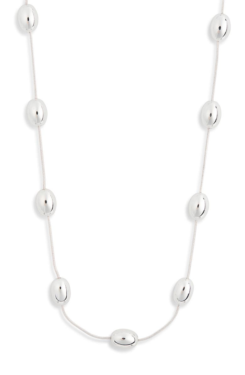 NORDSTROM RACK Orb Station Chain Necklace, Main, color, Silver