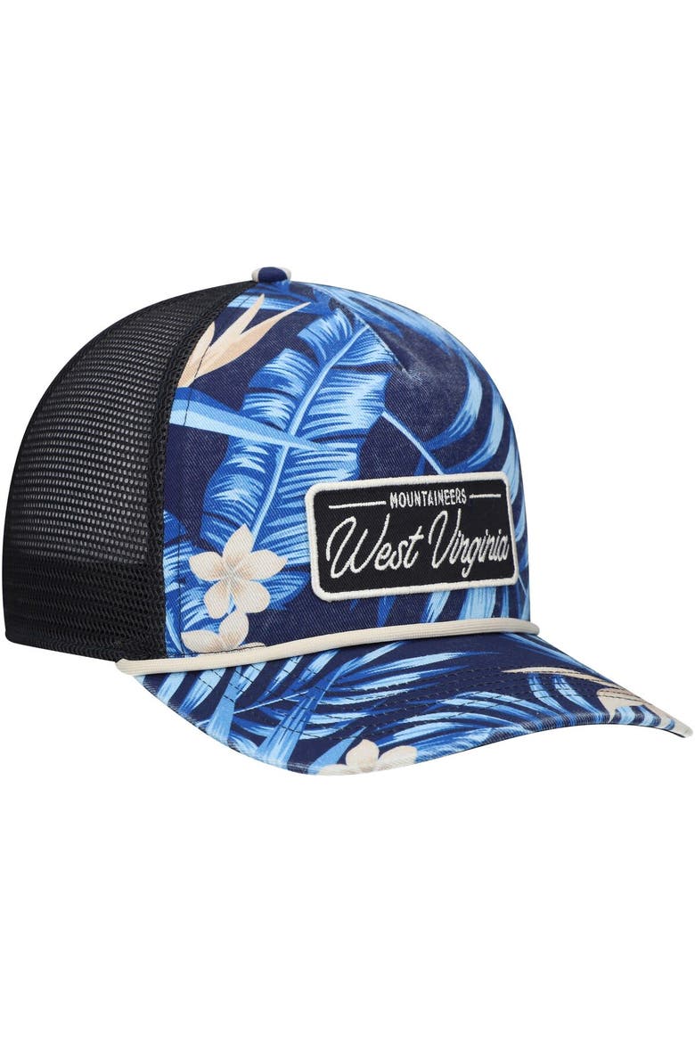 Men's '47 Navy West Virginia Mountaineers Tropicalia Hitch Adjustable Hat, Alternate, color, Navy