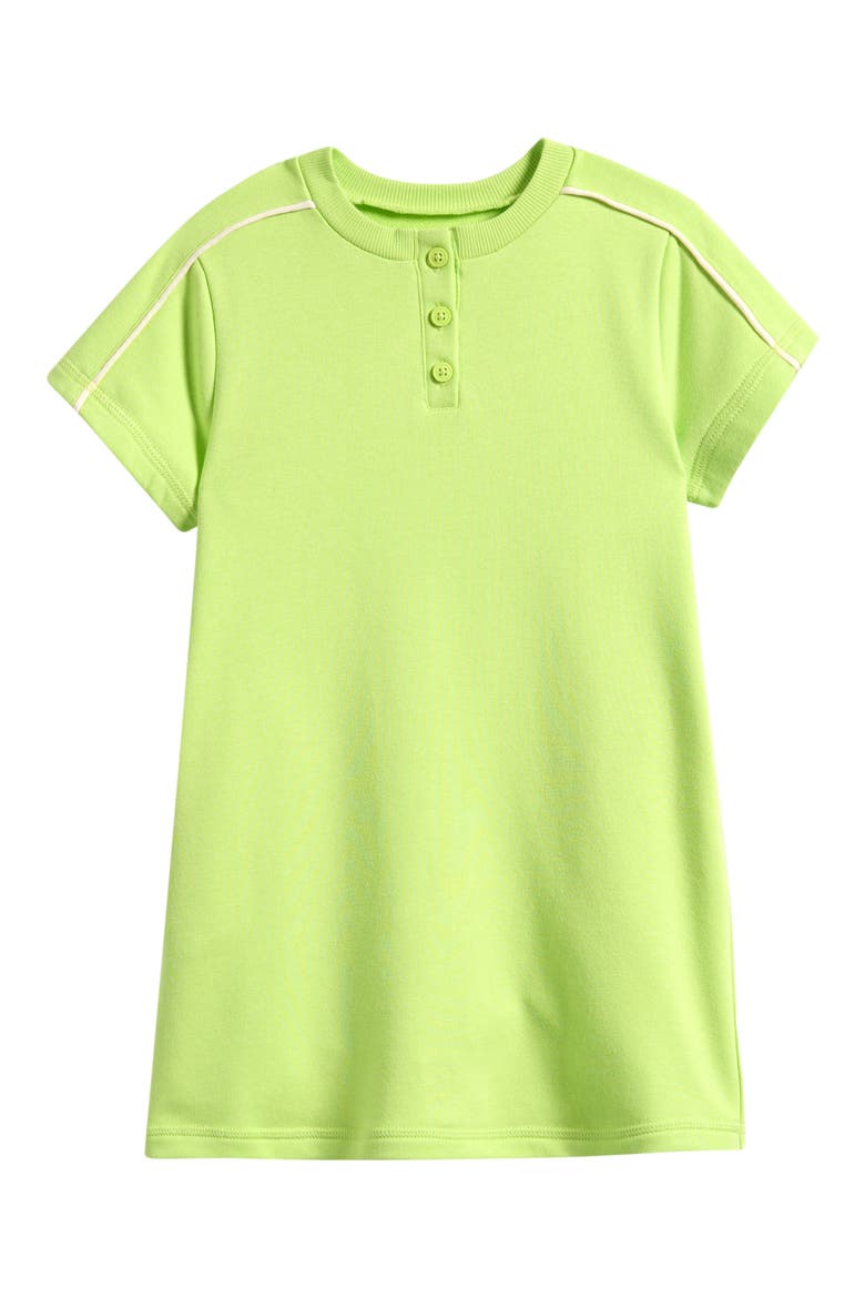Kids' Terry T-Shirt Dress, Main, color, LIME TIME