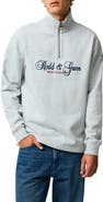 Rodd & Gunn Jubilee Embroidered Logo Cotton French Terry Quarter Zip Pullover
