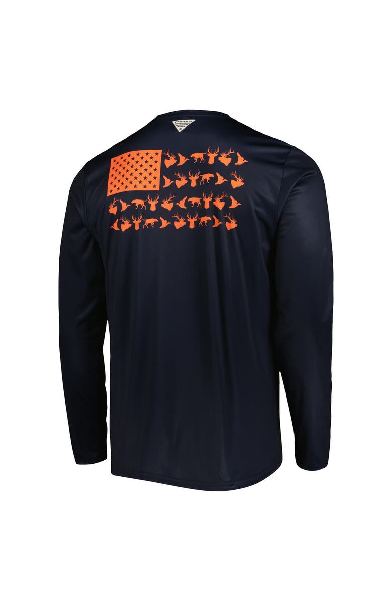 Columbia Men's Columbia Navy Auburn Tigers Terminal Shot Omni-Shade Omni-Wick Long Sleeve T-Shirt, Alternate, color, 