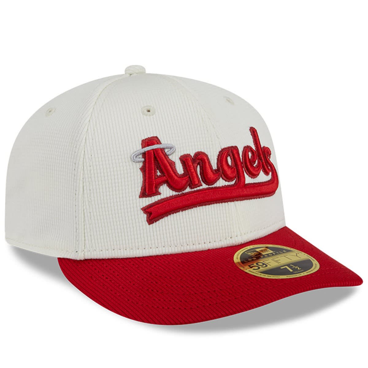 Angels 刺繍ロゴジャケット ホワイト/レッド Men's New Era Cream/Red Los Angeles Angels City Connect Batting
