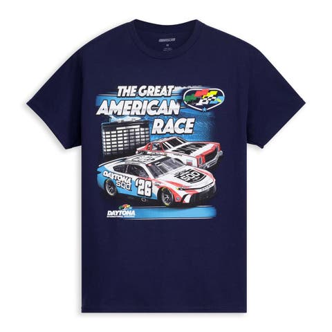 Men's Checkered Flag Sports Navy Daytona International Speedway 2026 Daytona 500 Past Champions T-Shirt