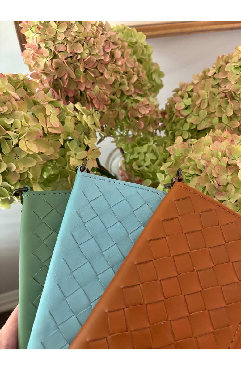 Deux Mains Woven Wristlet Wallet, Alternate, color, Sage Green