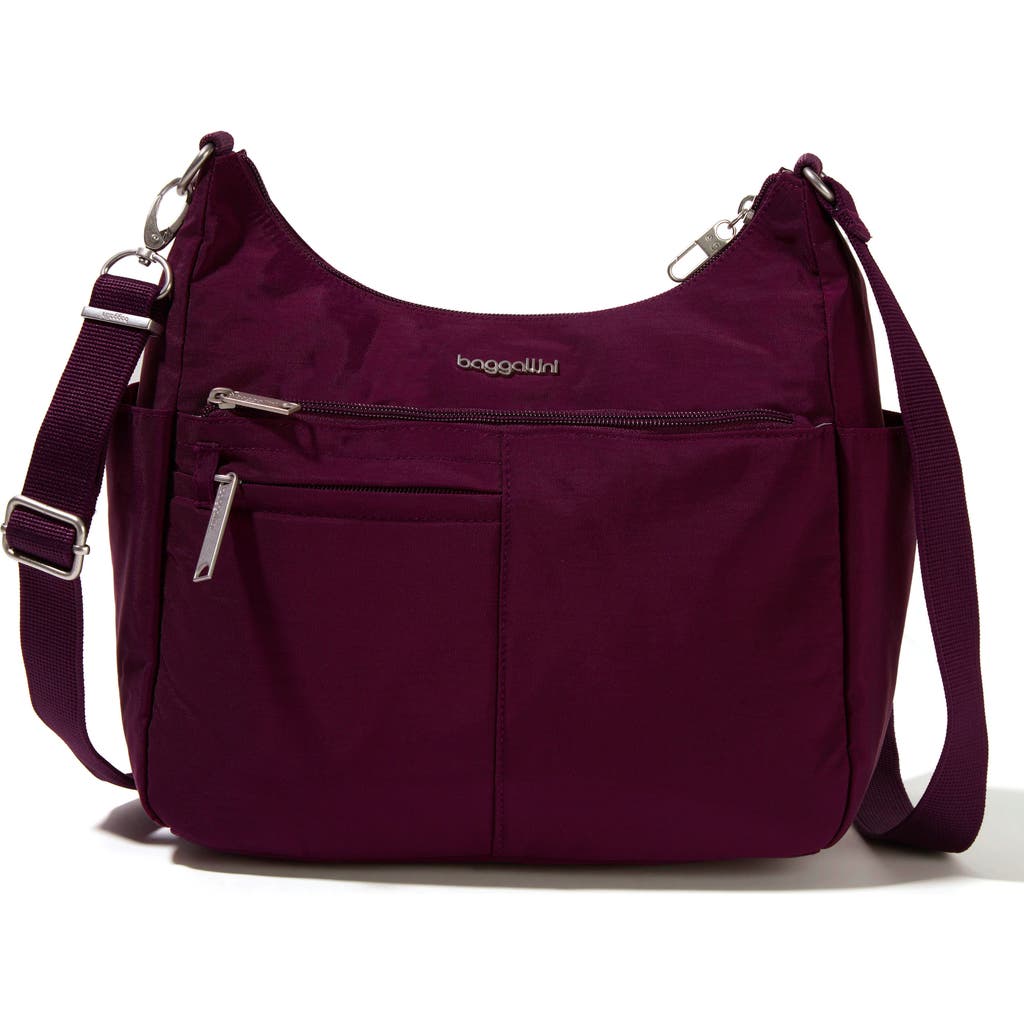 Baggallini Securtex Anti-theft Free Time Crossbody Bag In Purple