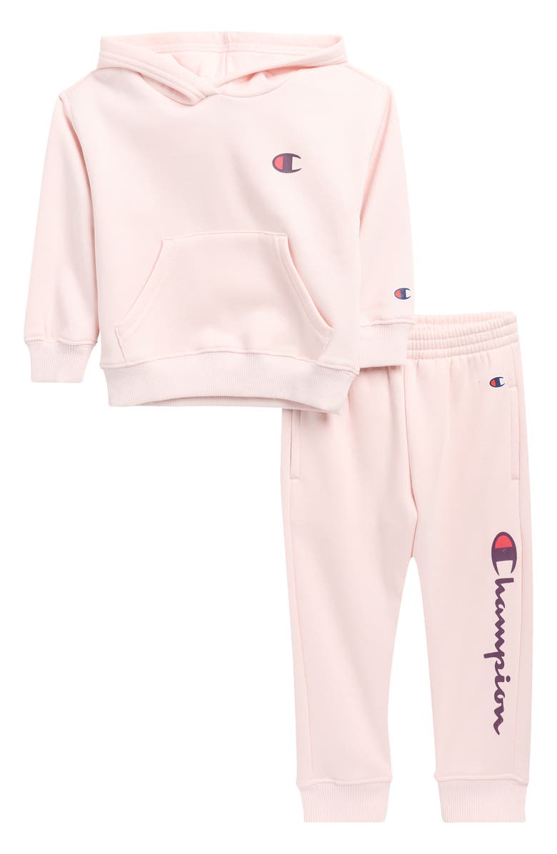 Champion Kids' Logo Hoodie & Joggers Set, Main, color, Blush