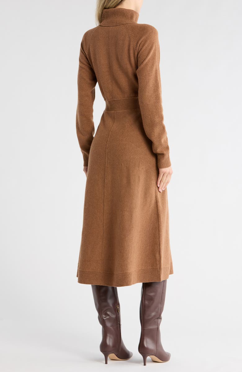 Derek Lam 10 Crosby Bethany Long Sleeve Wool Turtleneck Sweater Dress, Alternate, color, Mocha Mousse