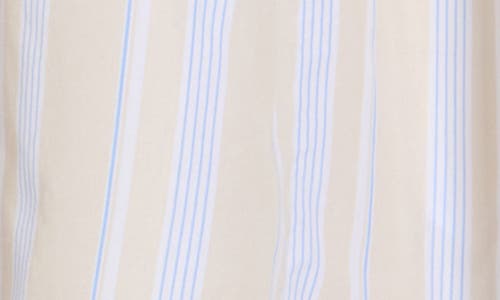 Wishlist Stripe Twofer Mixed Media Cotton Babydoll Dress In Gray