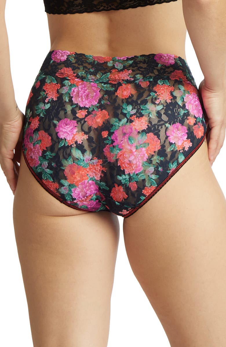 Hanky Panky Print Lace Briefs, Alternate, color,