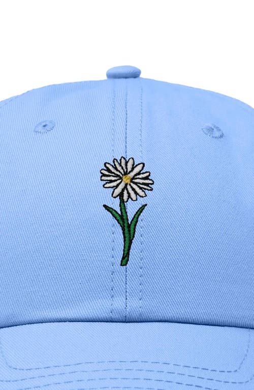 Dalix Daisy Embroidered Everyday Hat In Light Blue
