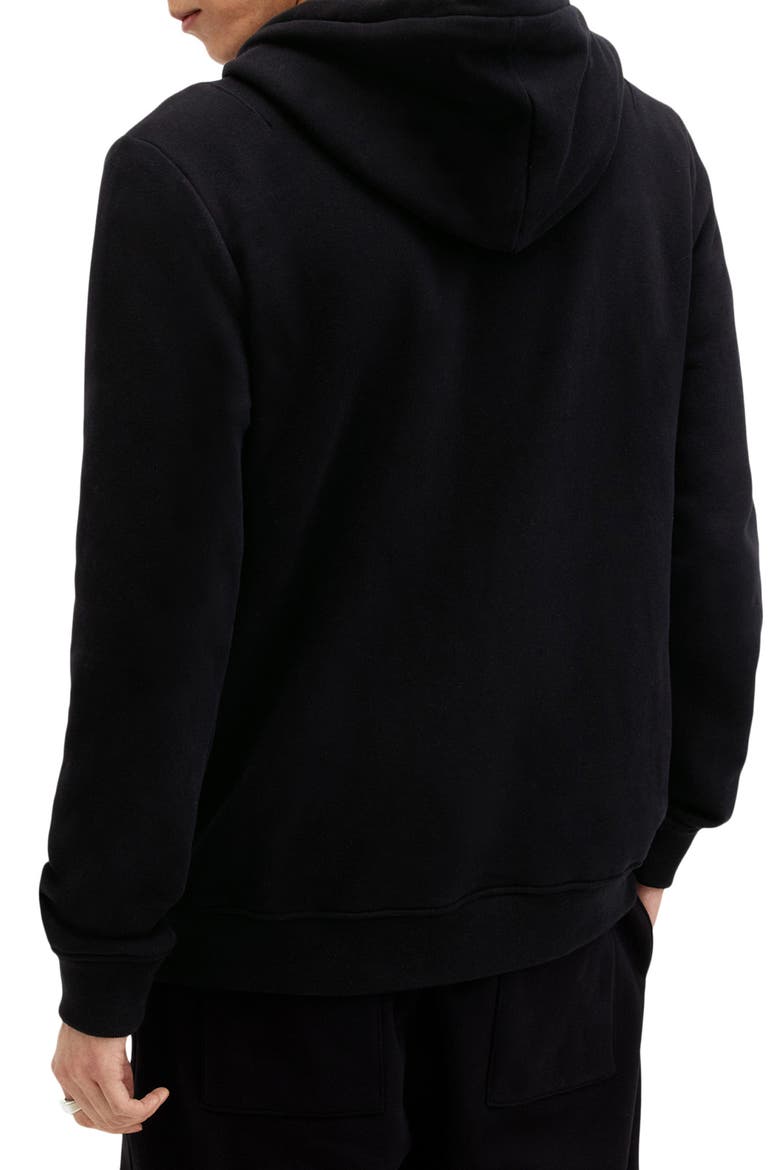 Raven Zip Hoodie, Alternate, color, BLACK