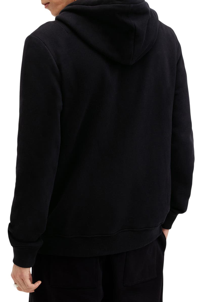 AllSaints Raven Zip Hoodie, Alternate, color, Black