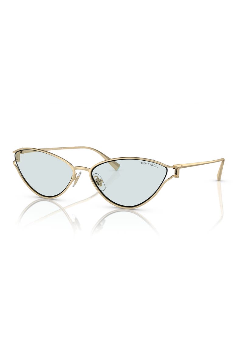 61mm Cat Eye Sunglasses, Alternate, color, PALE GOLD / PHOTO AZURE