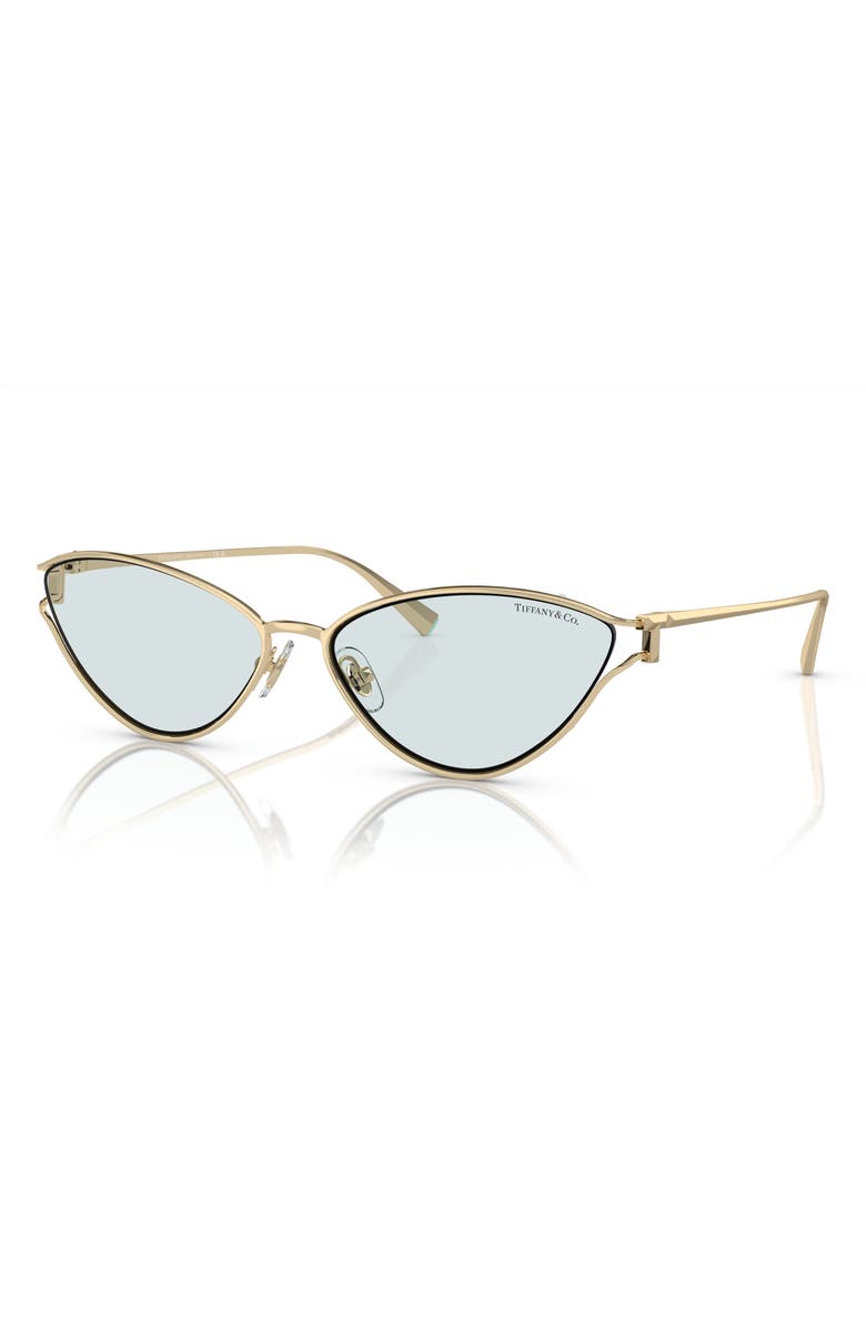Tiffany & Co. 61mm Cat Eye Sunglasses, Alternate, color, Pale Gold / Photo Azure