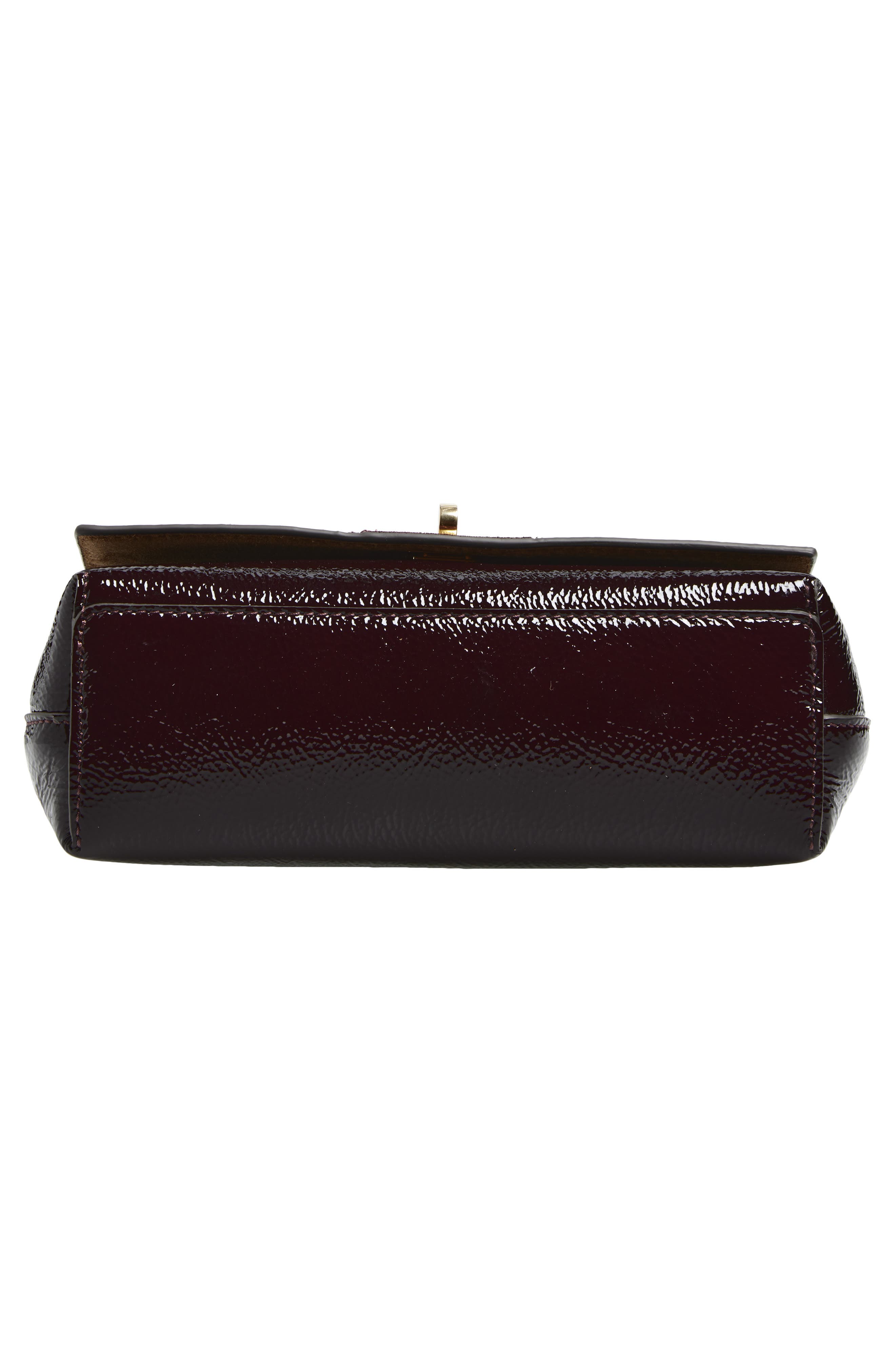 Anya Hindmarch Mortimer Paneled Patent Leather & Suede Crossbody Bag, Alternate, color, Grape