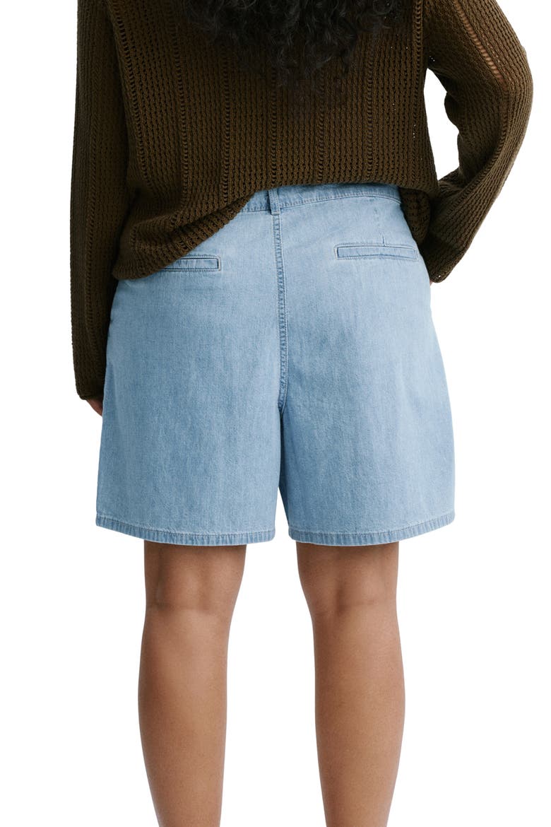 Amelie Pleated Bermuda Shorts, Alternate, color, LIGHT BLUE