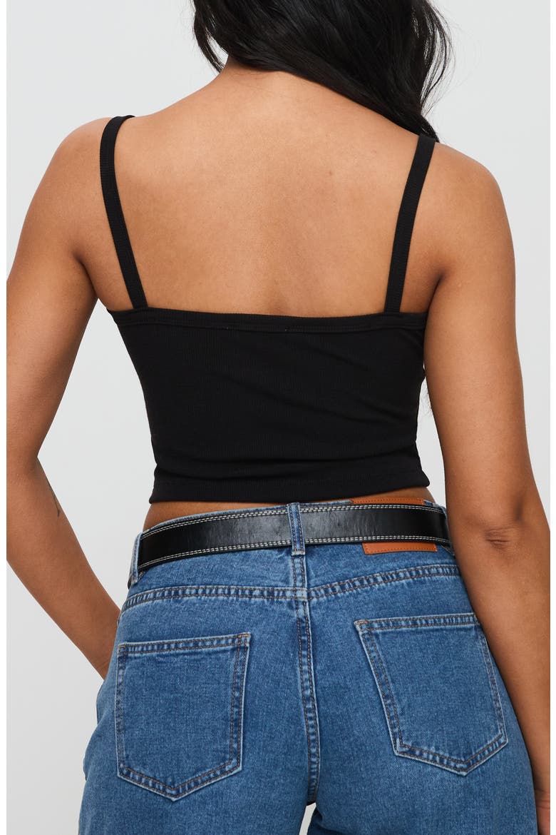 Essential Rib Camisole, Alternate, color, BLACK