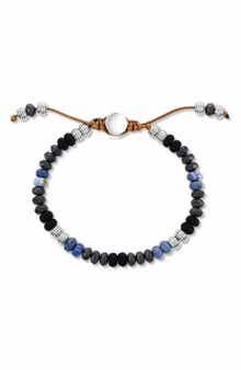 Men's Beaded Slider Bracelet