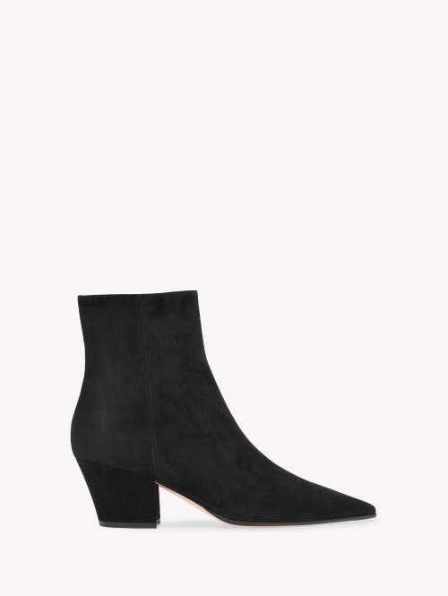 Gianvito Rossi Camoscio 90 Suede Ankle Boots In Black