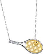 Spero London Sterling Silver Tennis Racket Necklace