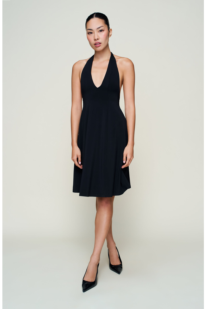 Halter Dress, Main, color, Black