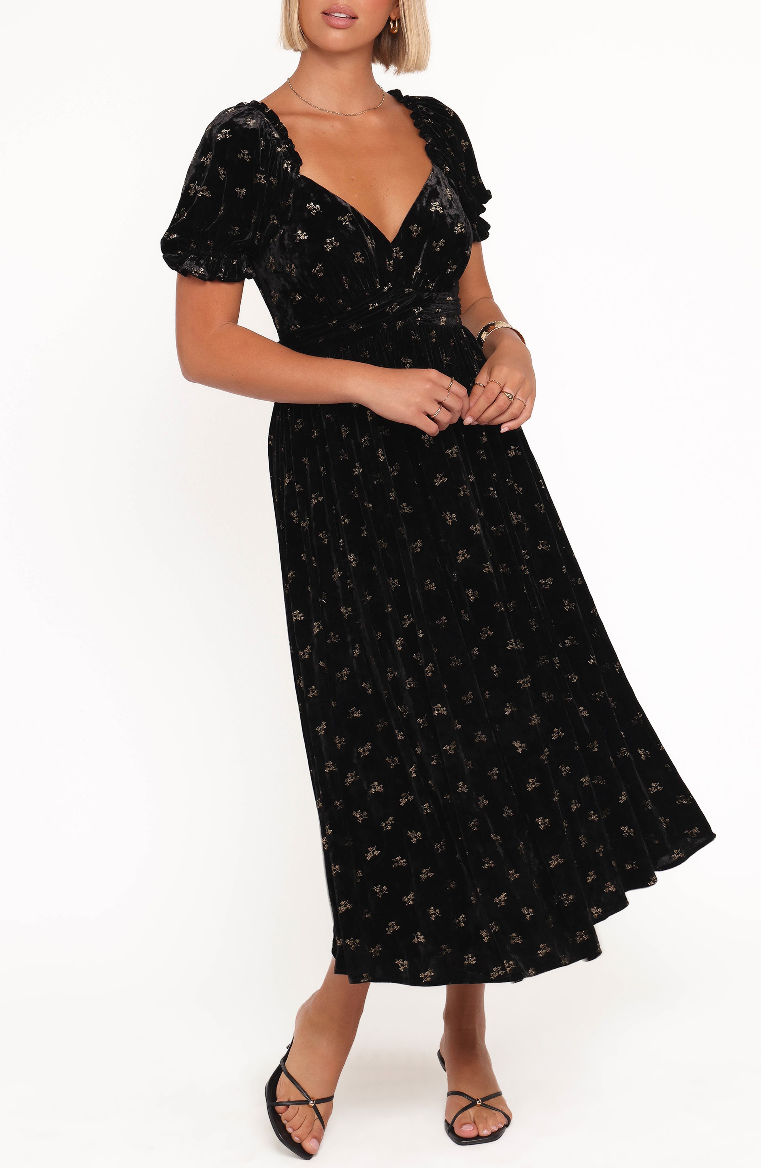 selected BLACK/ GOLD VELVET