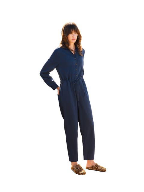 Twill Long Sleeve Jumpsuit