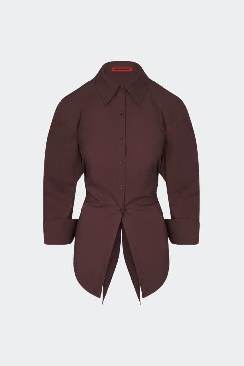 Simonmiller Loch Poplin Button Up In Choco Brown