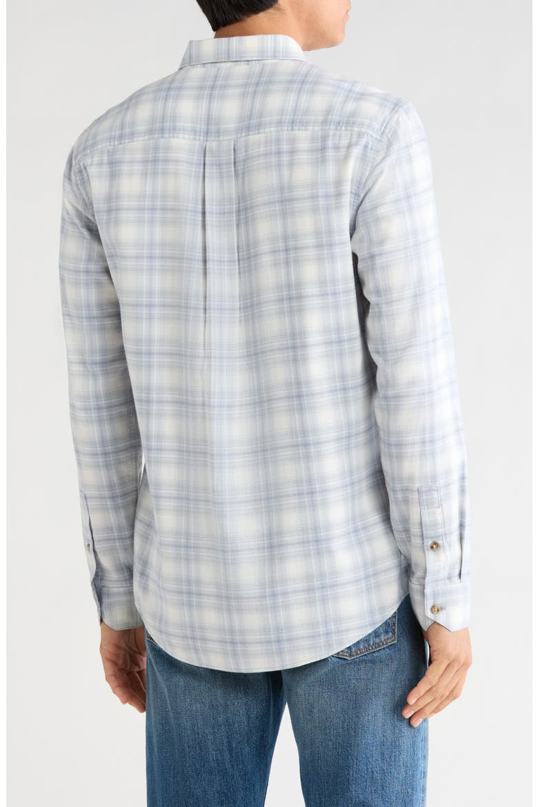Flannel Button-Up Shirt, Alternate, color, IVORY CLAUDE PLAID