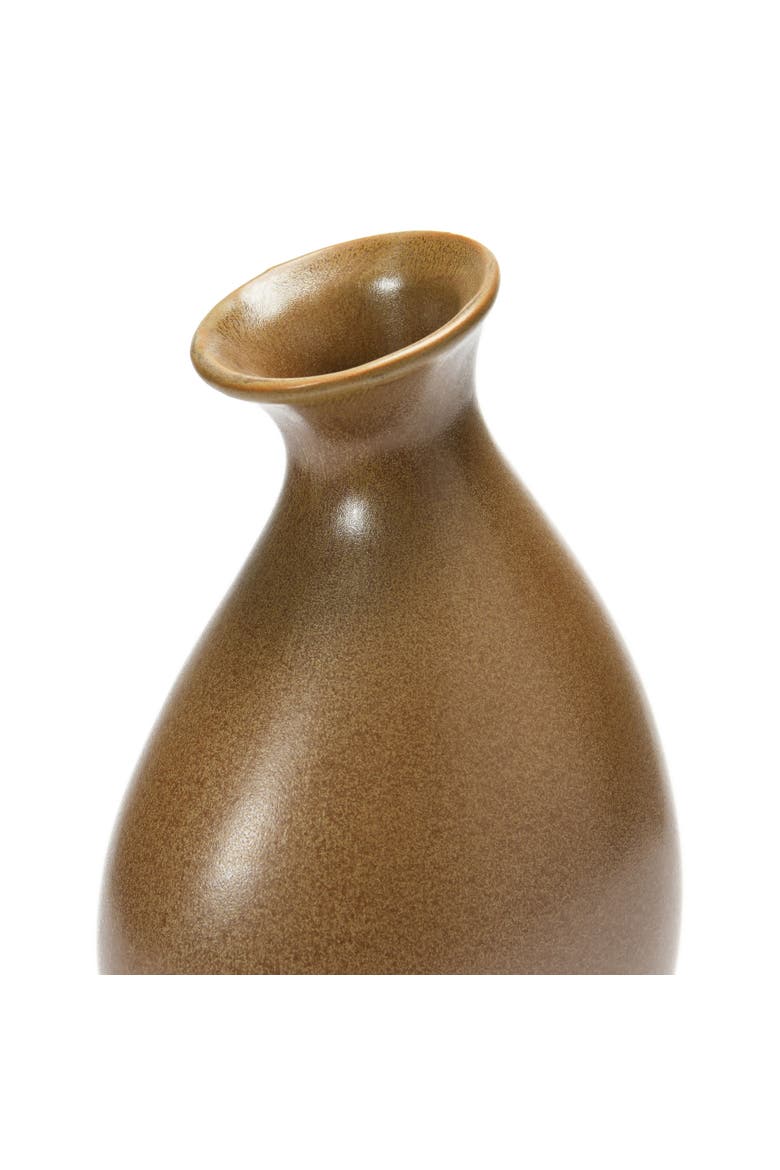 Stoneware Organic Shaped Vase, Speckled Reactive Glaze, Alternate, color, Brown