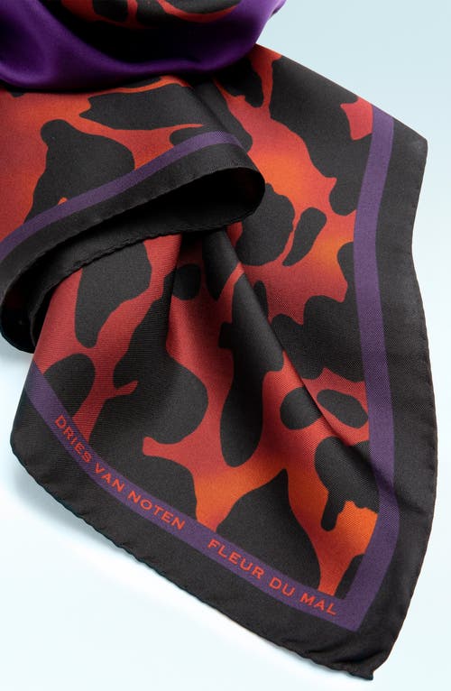 Dries Van Noten Foulard Fleur Du Mal Silk Scarf