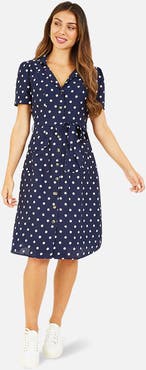 Yumi Retro Shirt Polka Dot Dress
