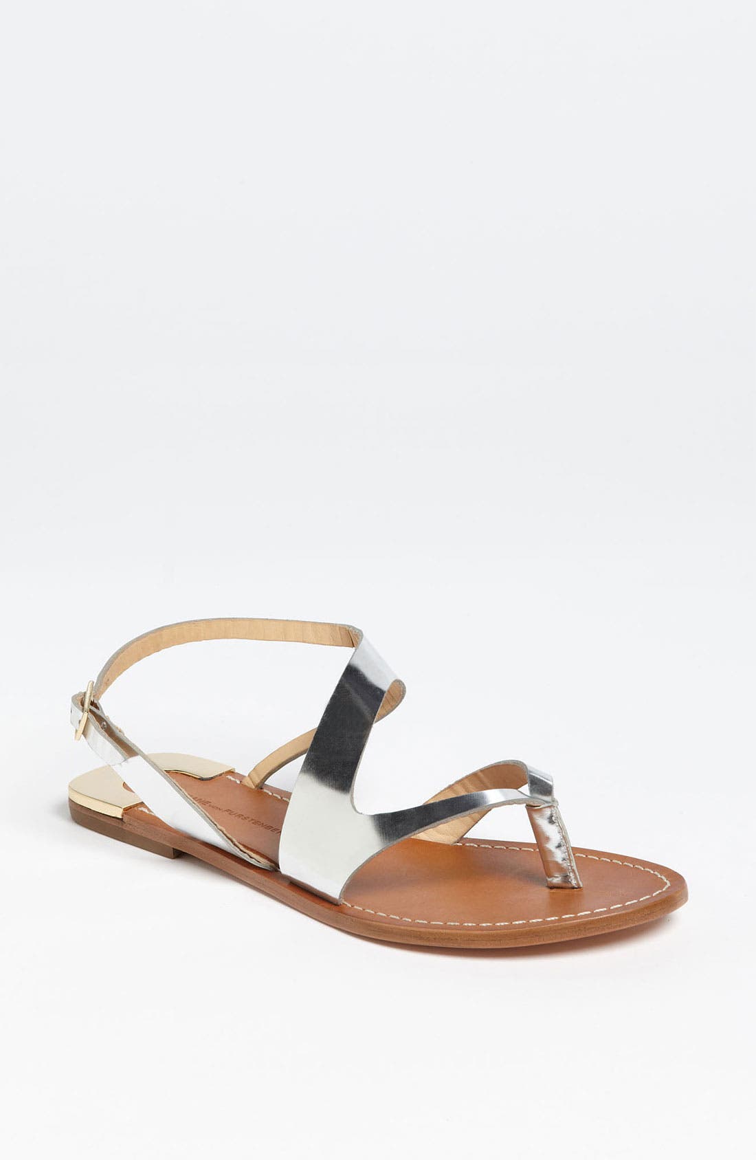 'Daphne' Sandal, Main, color, SILVER SPECCHIO