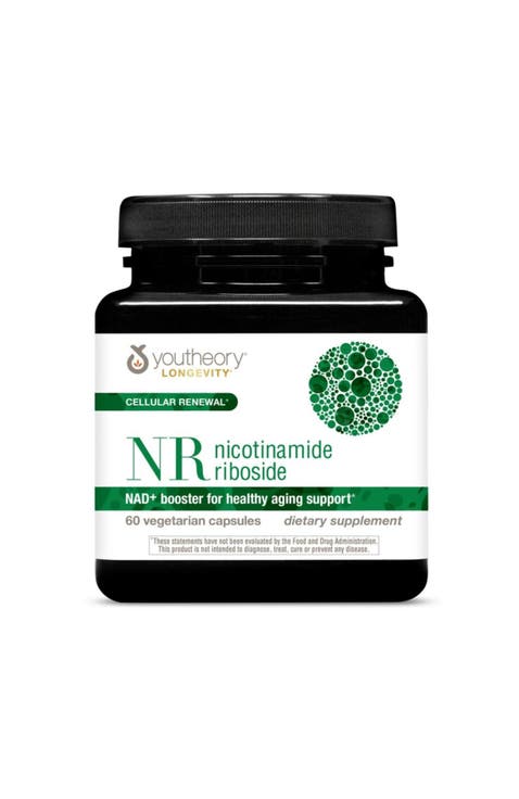 Longevity NR Nicotinamide Riboside NAD+ Booster Cellular Renewal Supplement 60 Vegetarian Capsules