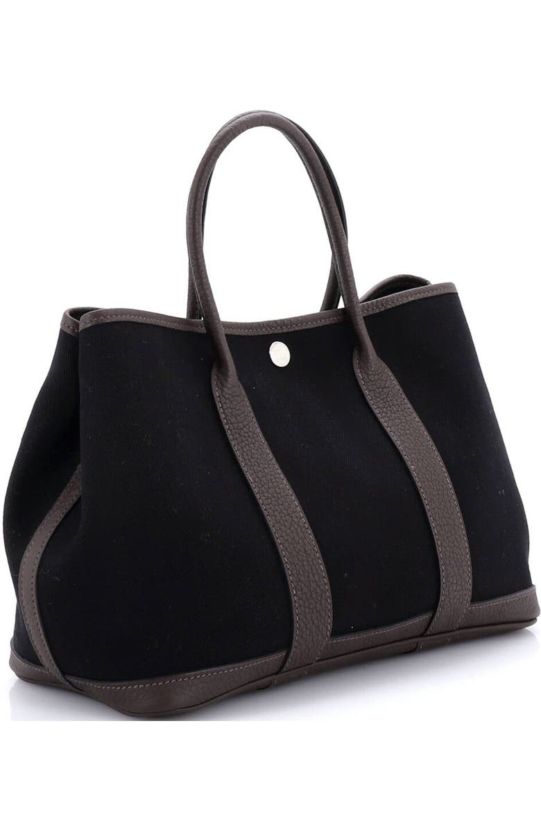 Pre-Owned Hermes Garden Party Tote Toile and Leather 30, Alternate, color, Ebene