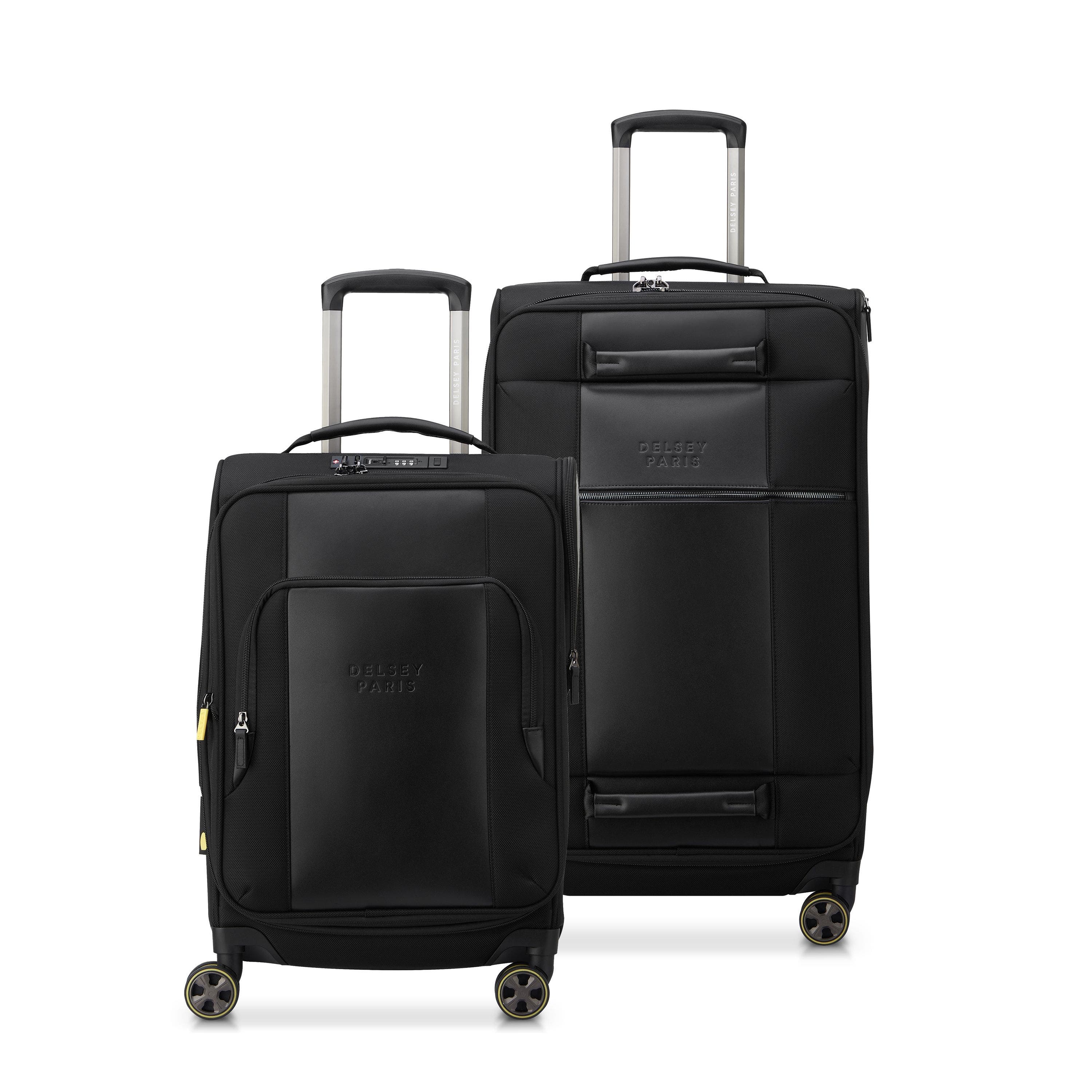 Delsey Paris Wagram 2 Piece Set - 20" Carry-On Spinner & 26" Checked Spinner, Main, color, Black