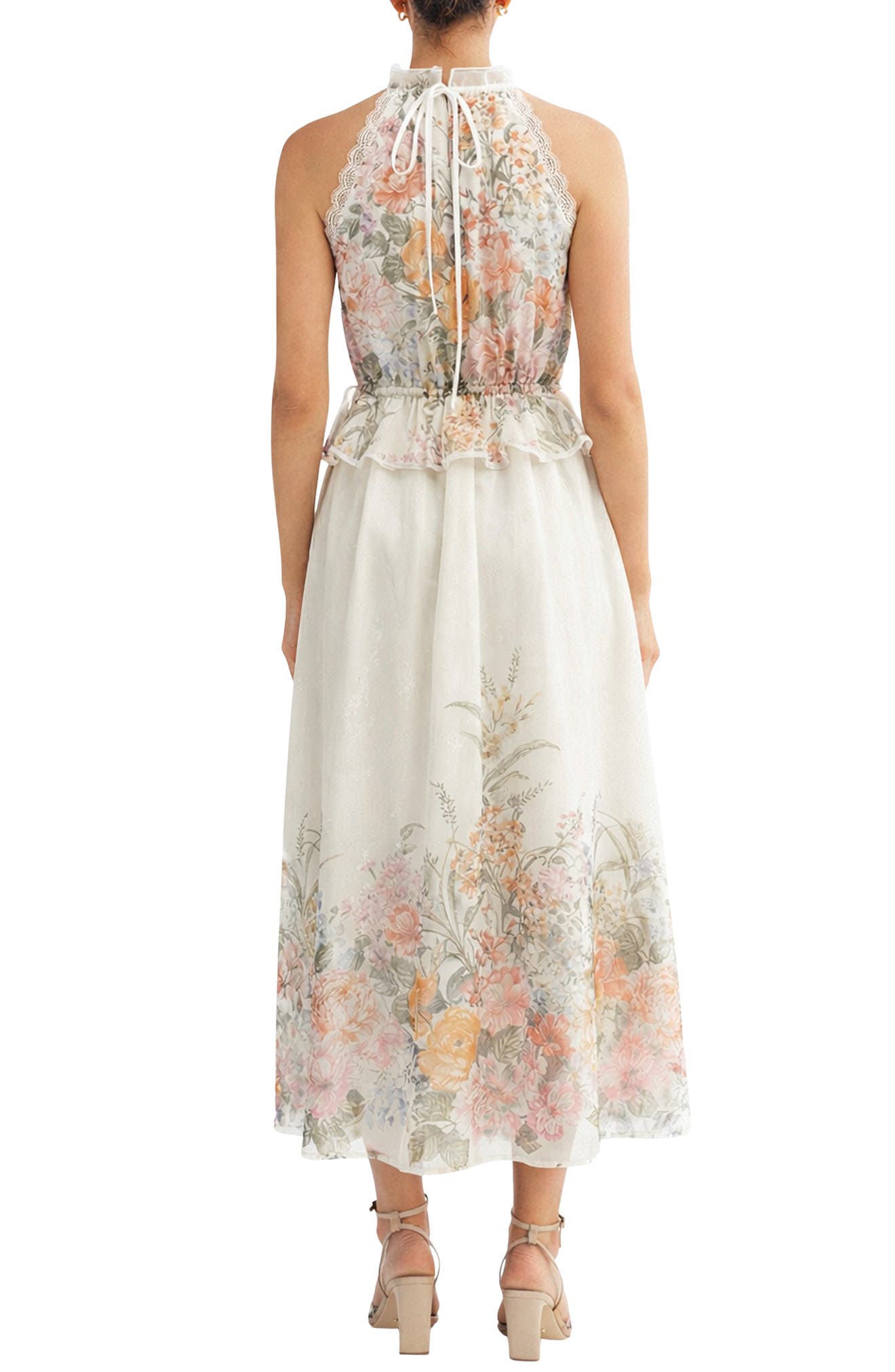 Celeste Placed Floral Dress - image 2