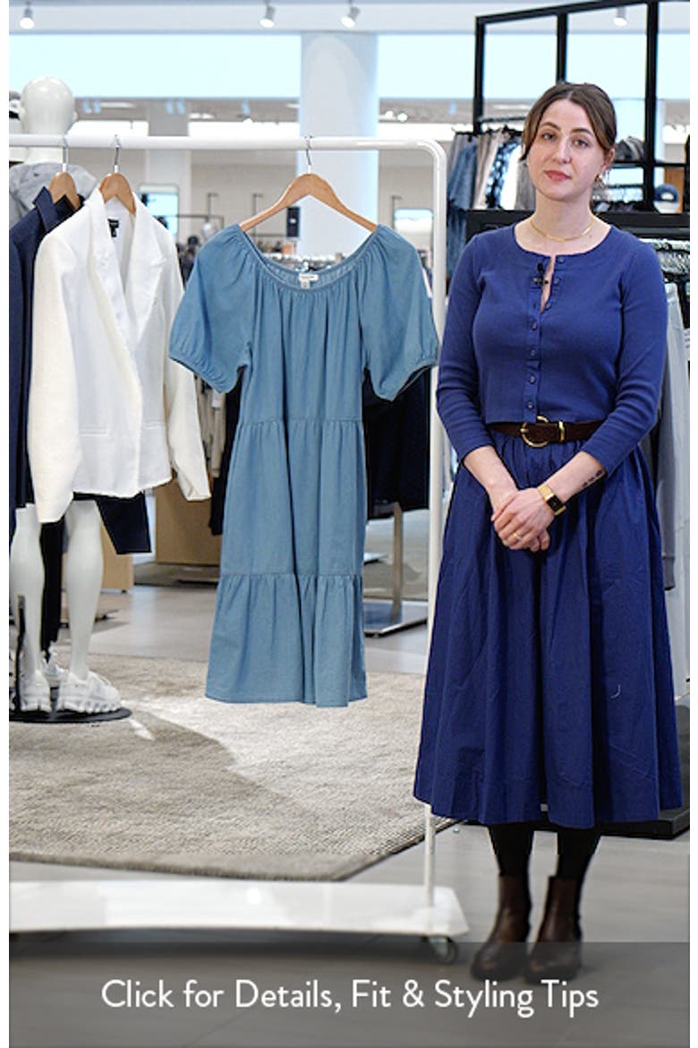 Amie Convertible Neck Tiered Cotton Dress video