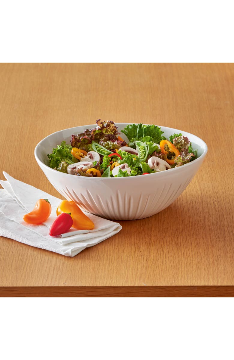 tag Vista Tall Serving Bowl Grey Dishwasher Safe Perfect for Entertaining, Alternate, color, Grey